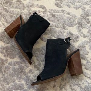 Lucky Brand Black Open-Toe Heels